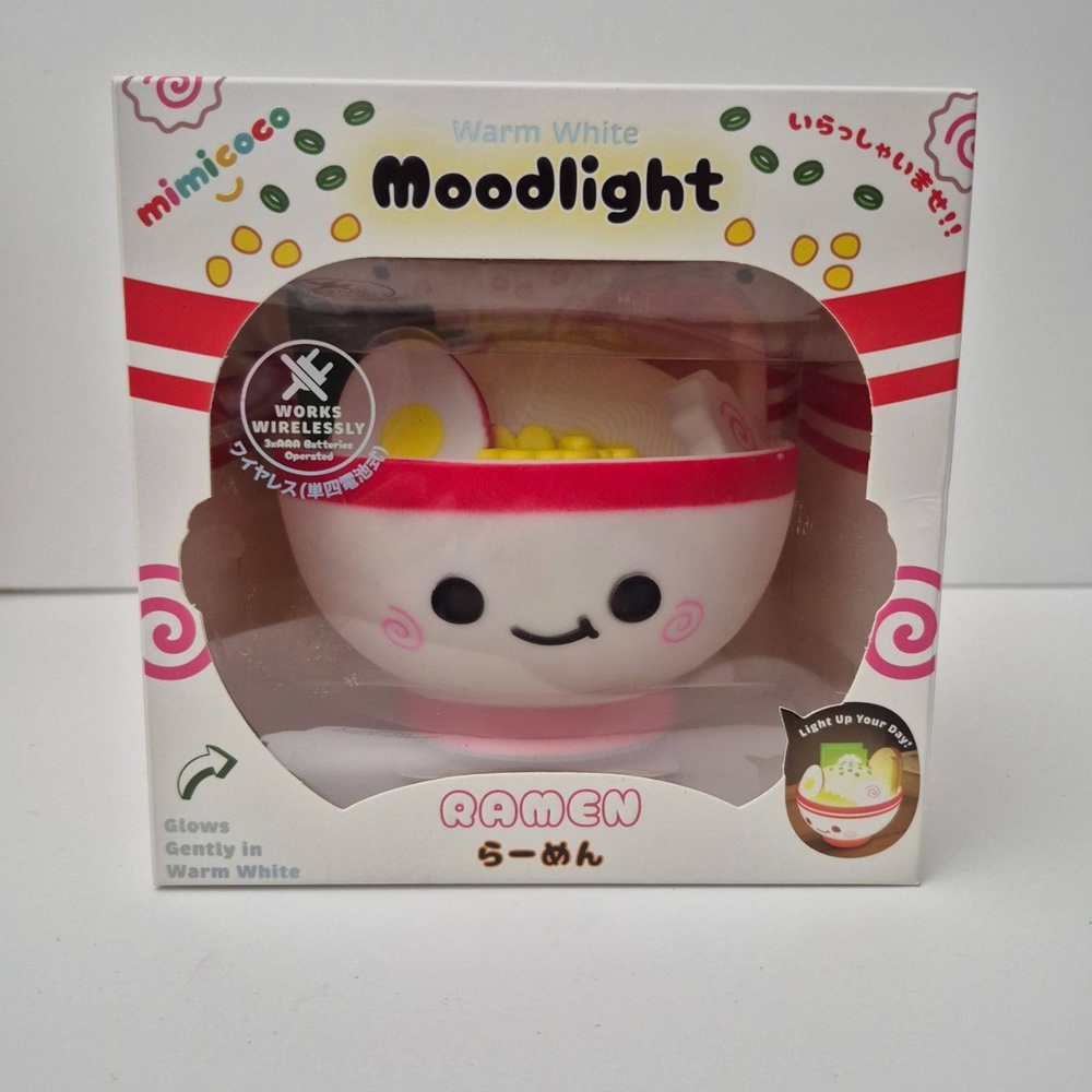 Mimicoco Nightlight Kids Size Warm White Moodlight Ramen Bowl Design Whimsical